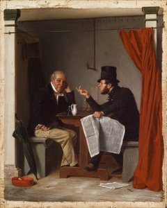 Politica in una casa di ostriche da Richard Caton Woodville